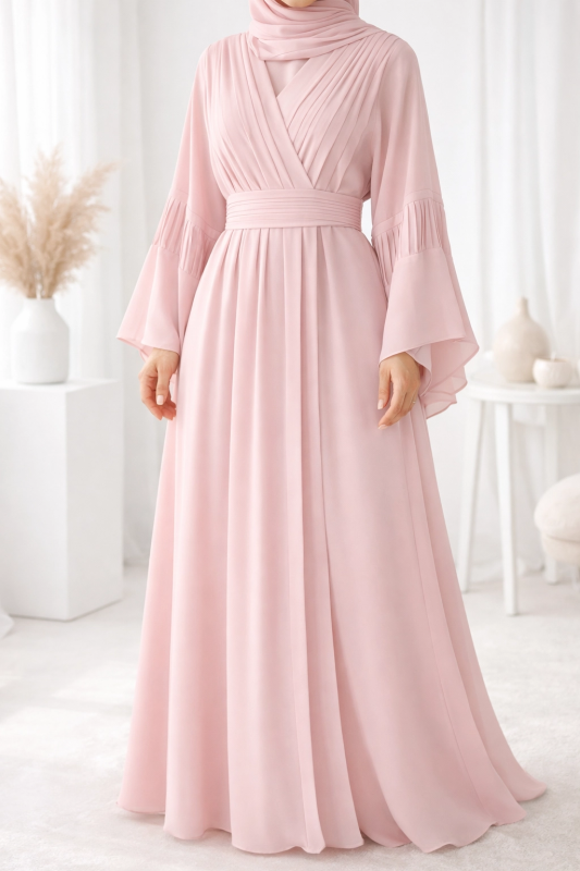 Elegant Pink Maxi Dress