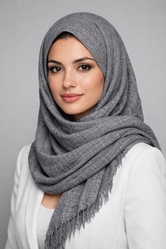 Elegant Grey Hijab