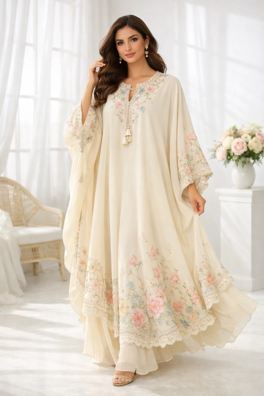 Elegant Embroidered Kaftan
