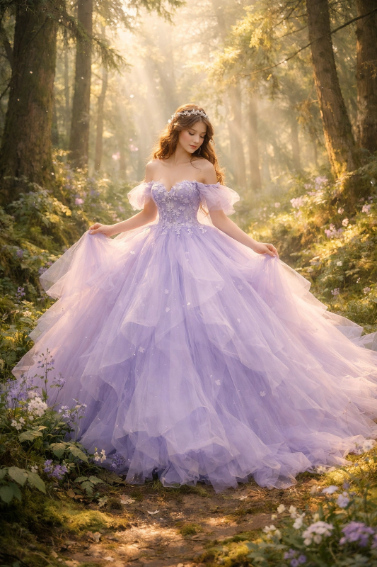 Lavender Princess Ball Gown